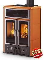 Klover DUAL Kombi Kaminofen Holz Pellet wasserführend sienaerde 27,4 kw